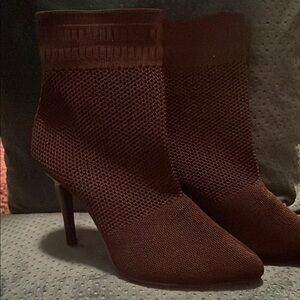 Black Knit Ankle Boots